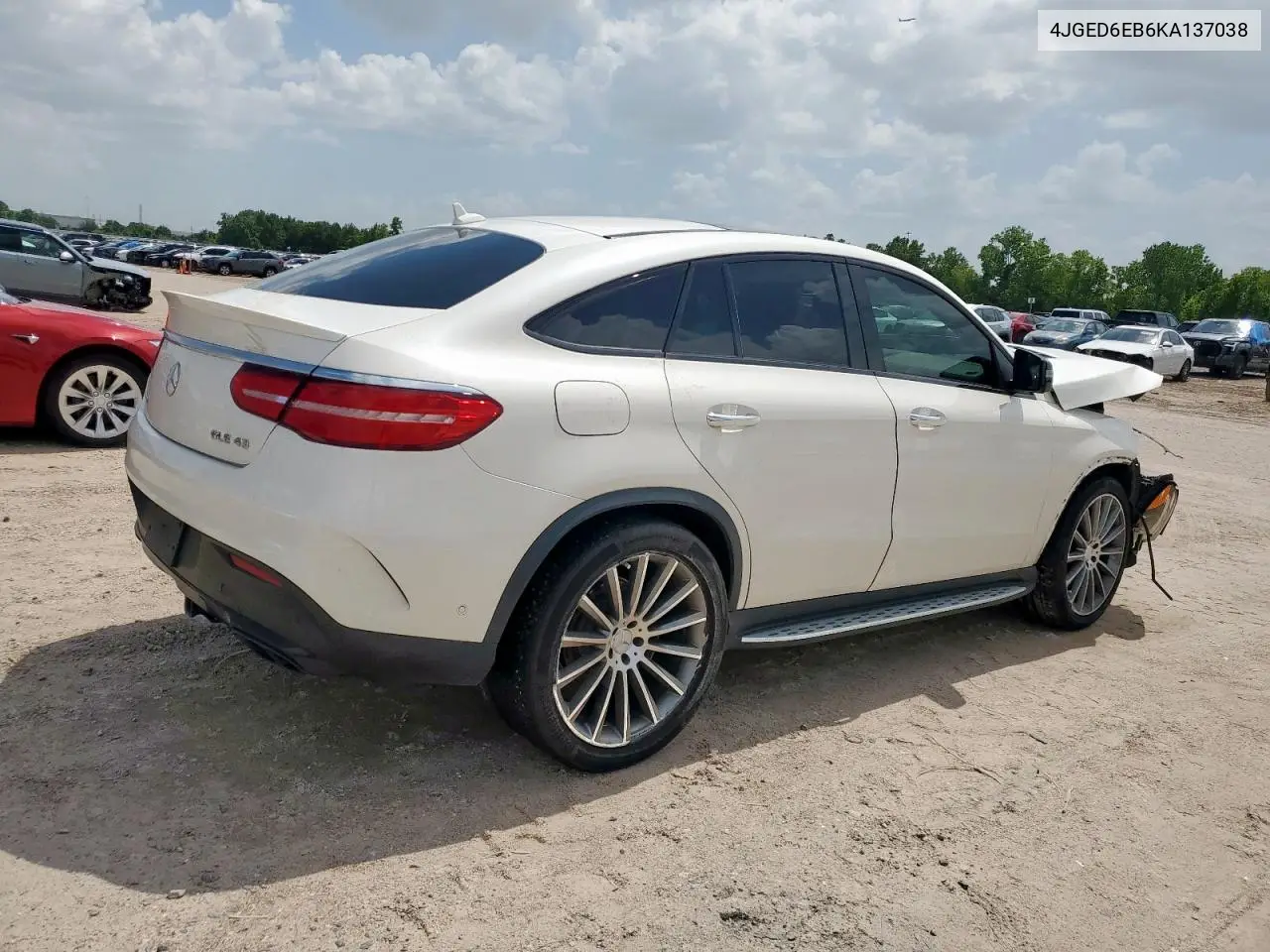 2019 Mercedes-Benz Gle Coupe 43 Amg VIN: 4JGED6EB6KA137038 Lot: 64974375