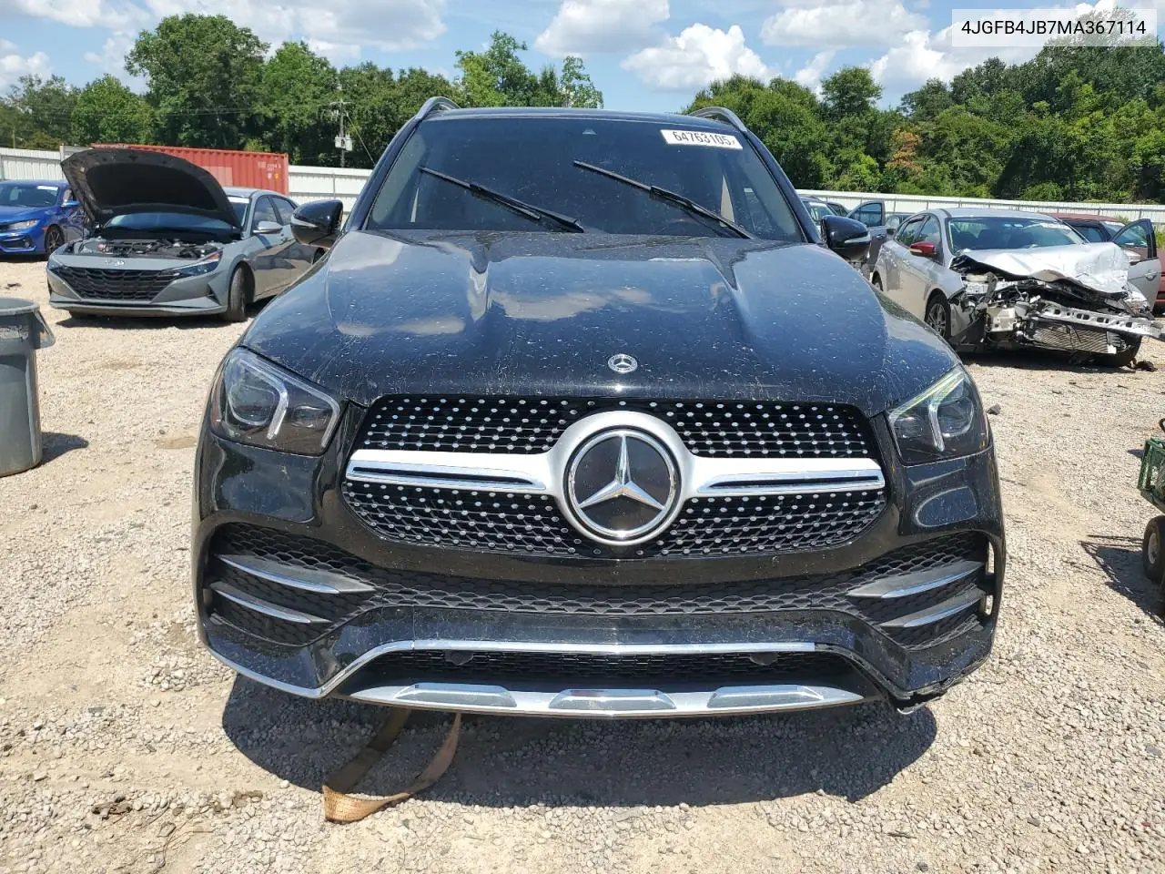 2021 Mercedes-Benz Gle 350 VIN: 4JGFB4JB7MA367114 Lot: 64763105