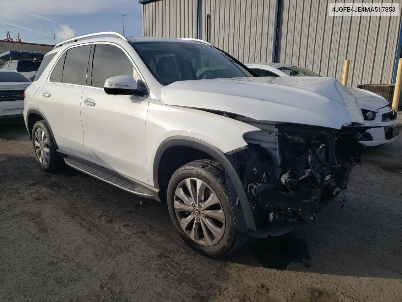 2021 Mercedes-Benz Gle 350 VIN: 4JGFB4JE4MA517853 Lot: 80381893