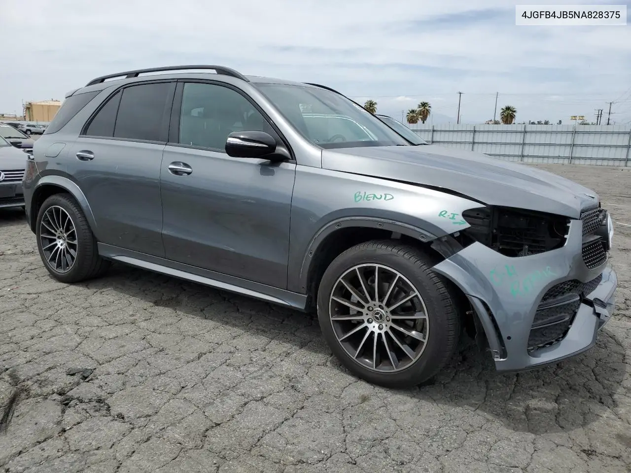 2022 Mercedes-Benz Gle 350 VIN: 4JGFB4JB5NA828375 Lot: 56582465