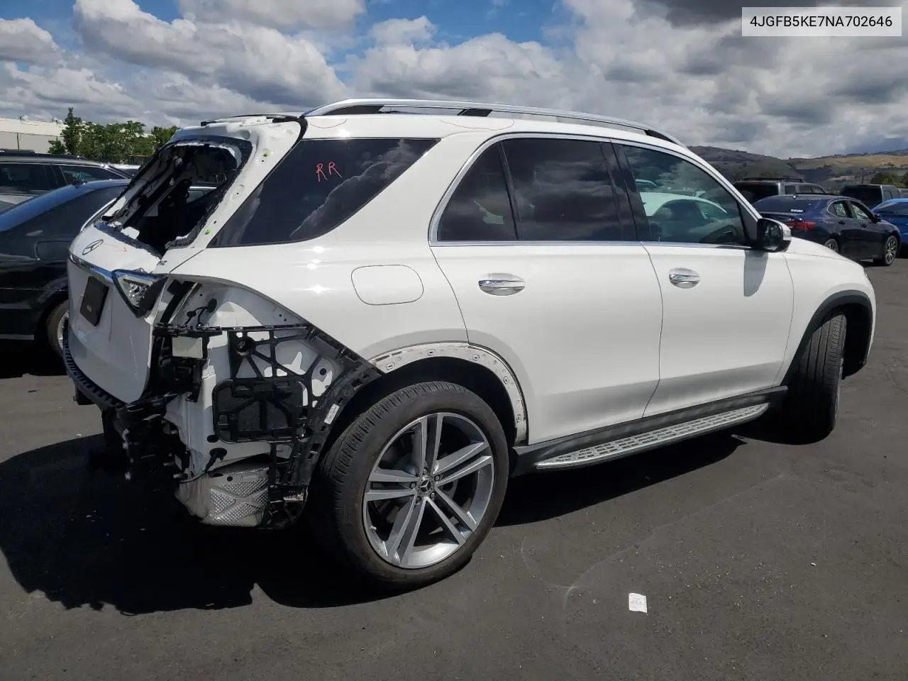 2022 Mercedes-Benz Gle 450 4Matic VIN: 4JGFB5KE7NA702646 Lot: 56687745