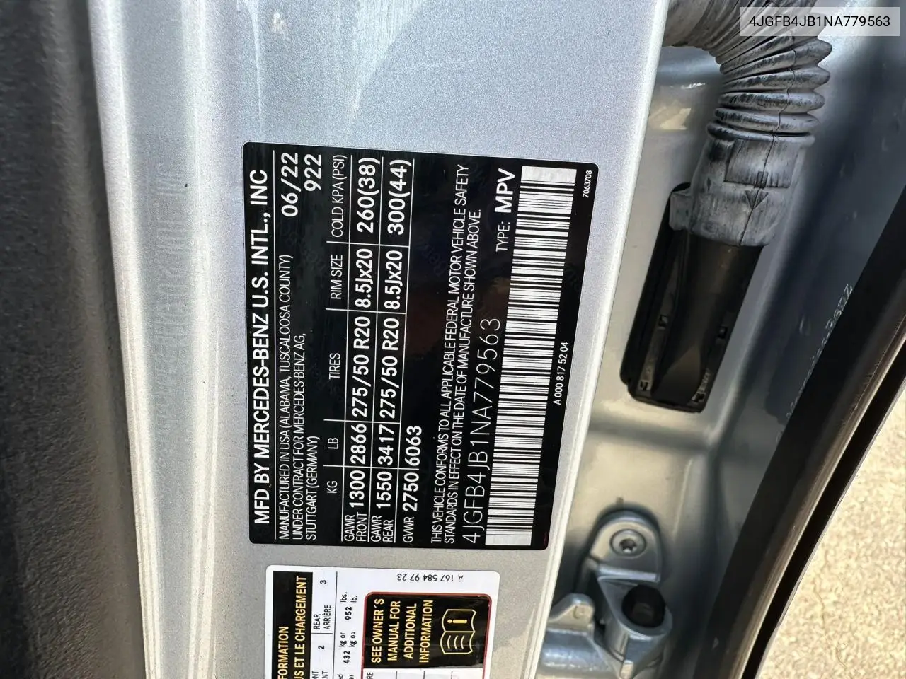 2022 Mercedes-Benz Gle 350 VIN: 4JGFB4JB1NA779563 Lot: 57025975