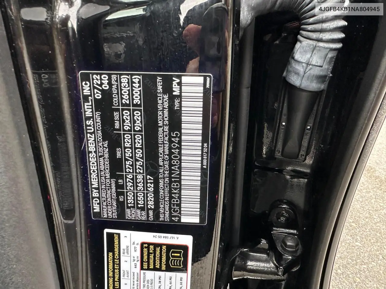 2022 Mercedes-Benz Gle 350 4Matic VIN: 4JGFB4KB1NA804945 Lot: 62891455