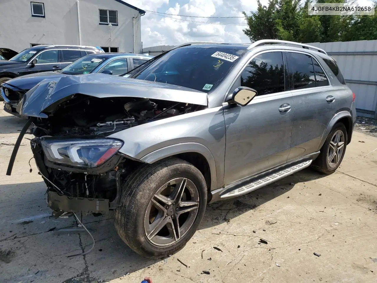 2022 Mercedes-Benz Gle 350 4Matic VIN: 4JGFB4KB2NA612658 Lot: 64404235
