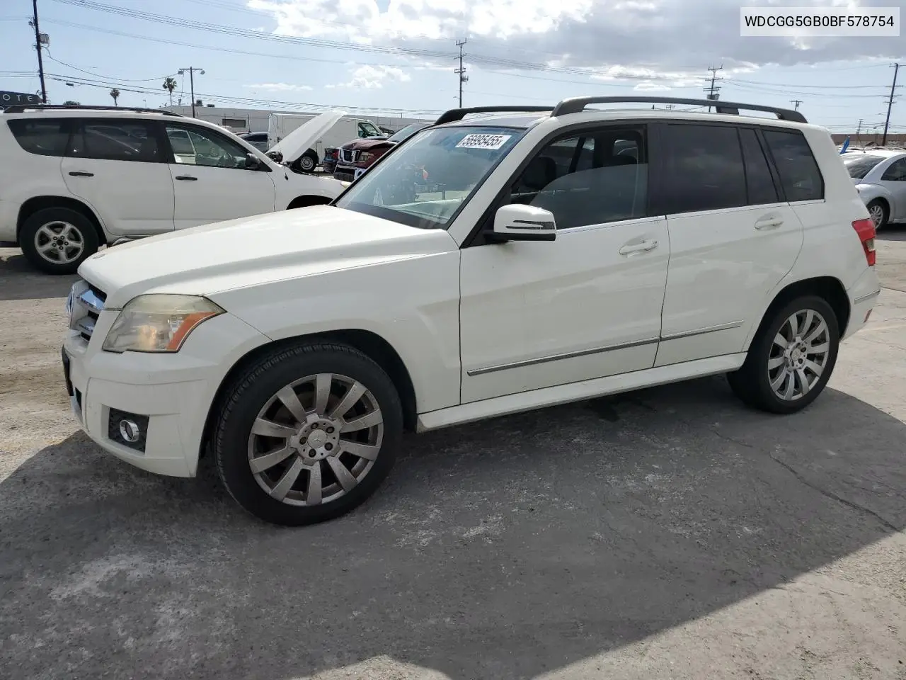 2011 Mercedes-Benz Glk 350 VIN: WDCGG5GB0BF578754 Lot: 56995455