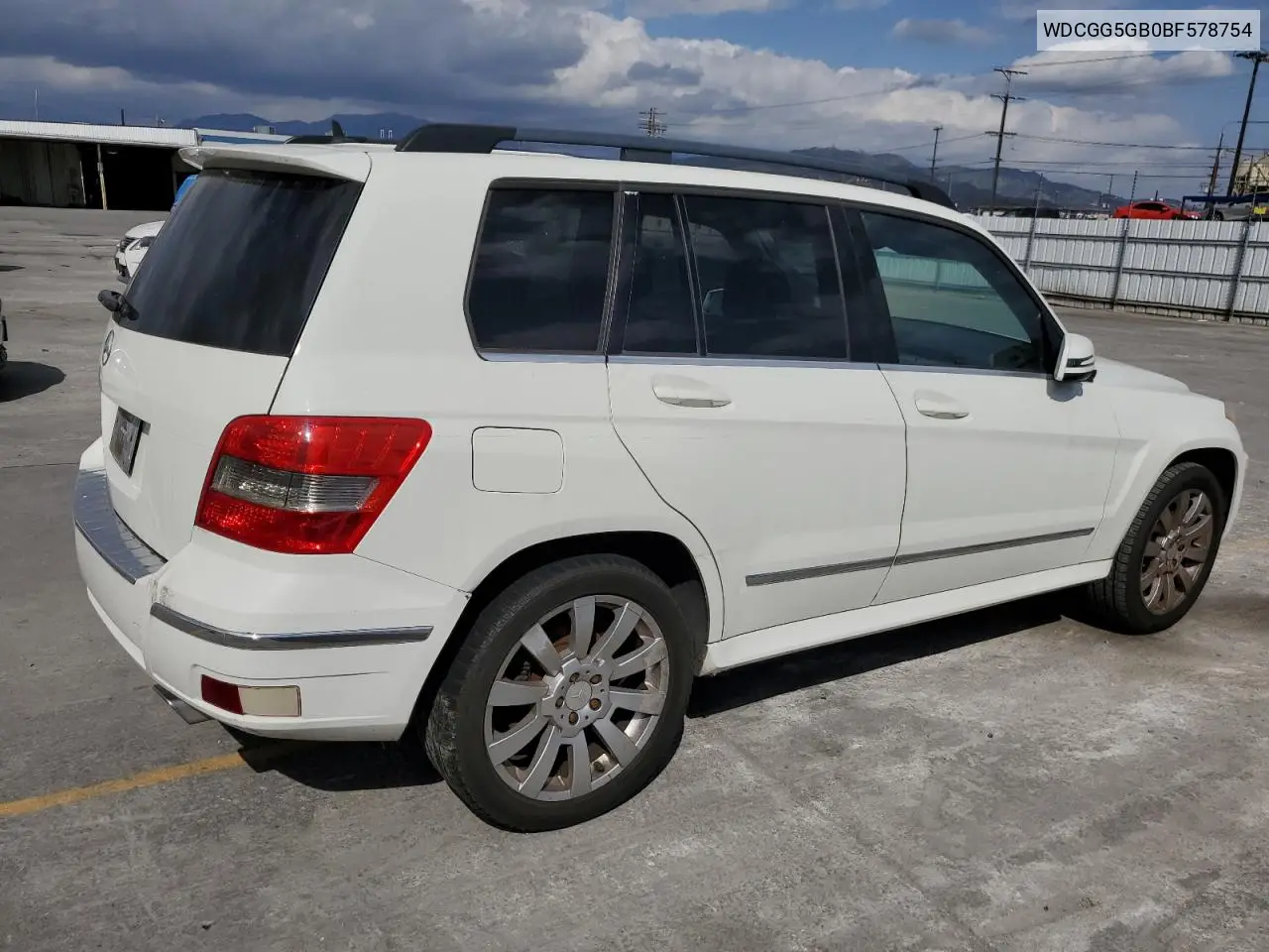 2011 Mercedes-Benz Glk 350 VIN: WDCGG5GB0BF578754 Lot: 56995455