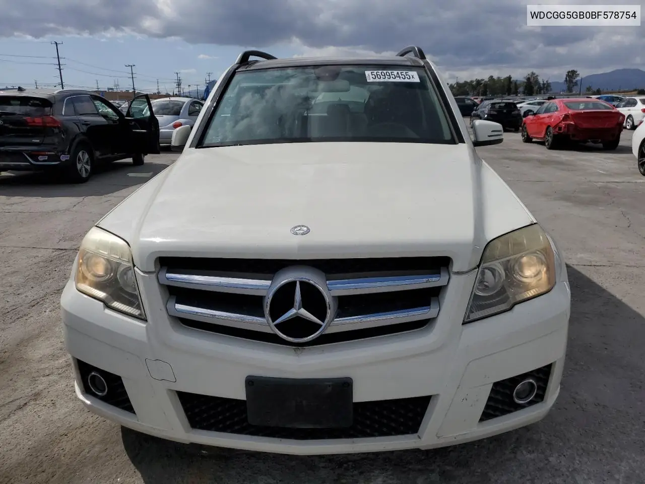 2011 Mercedes-Benz Glk 350 VIN: WDCGG5GB0BF578754 Lot: 56995455