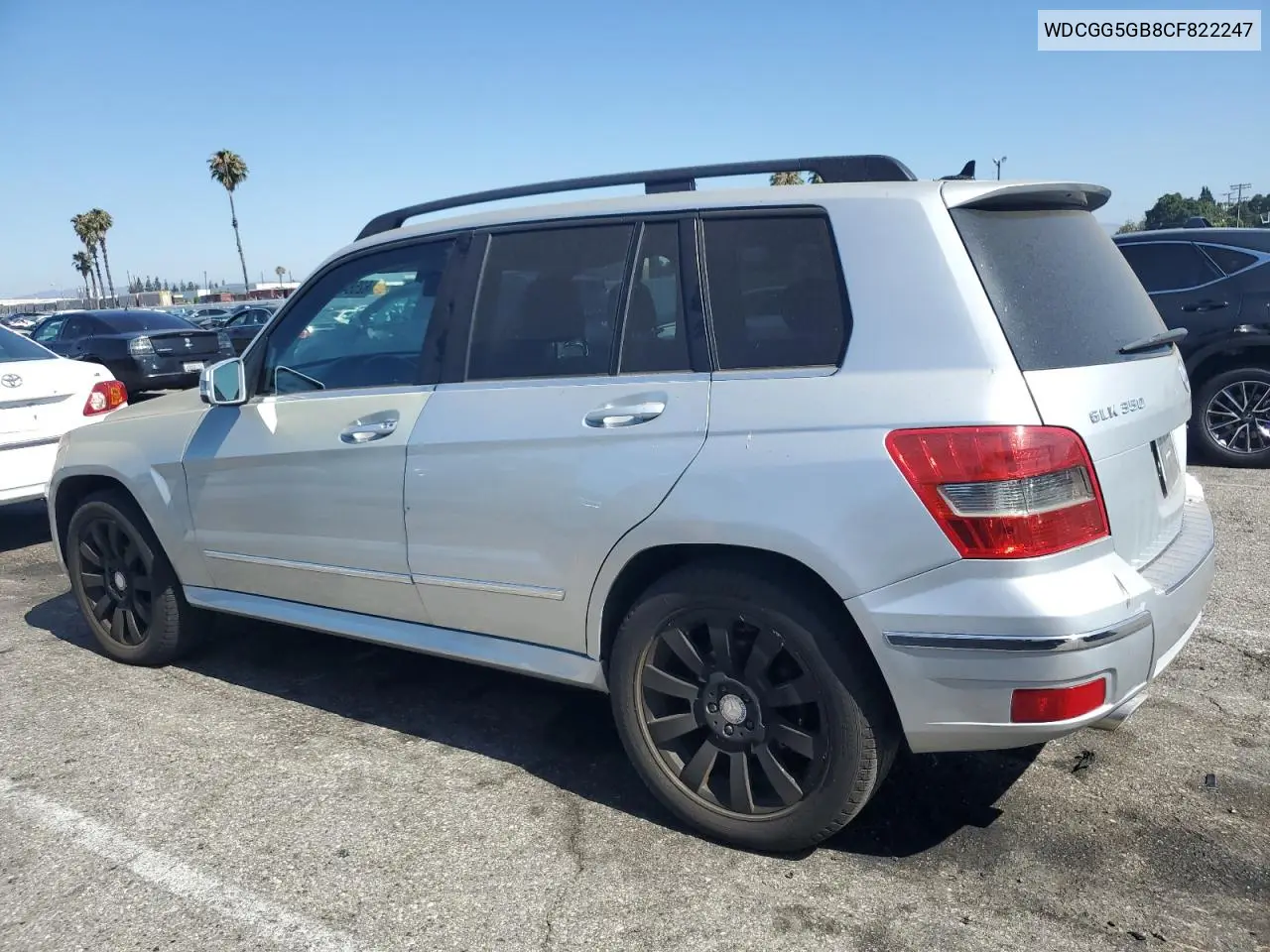 2012 Mercedes-Benz Glk 350 VIN: WDCGG5GB8CF822247 Lot: 62584255