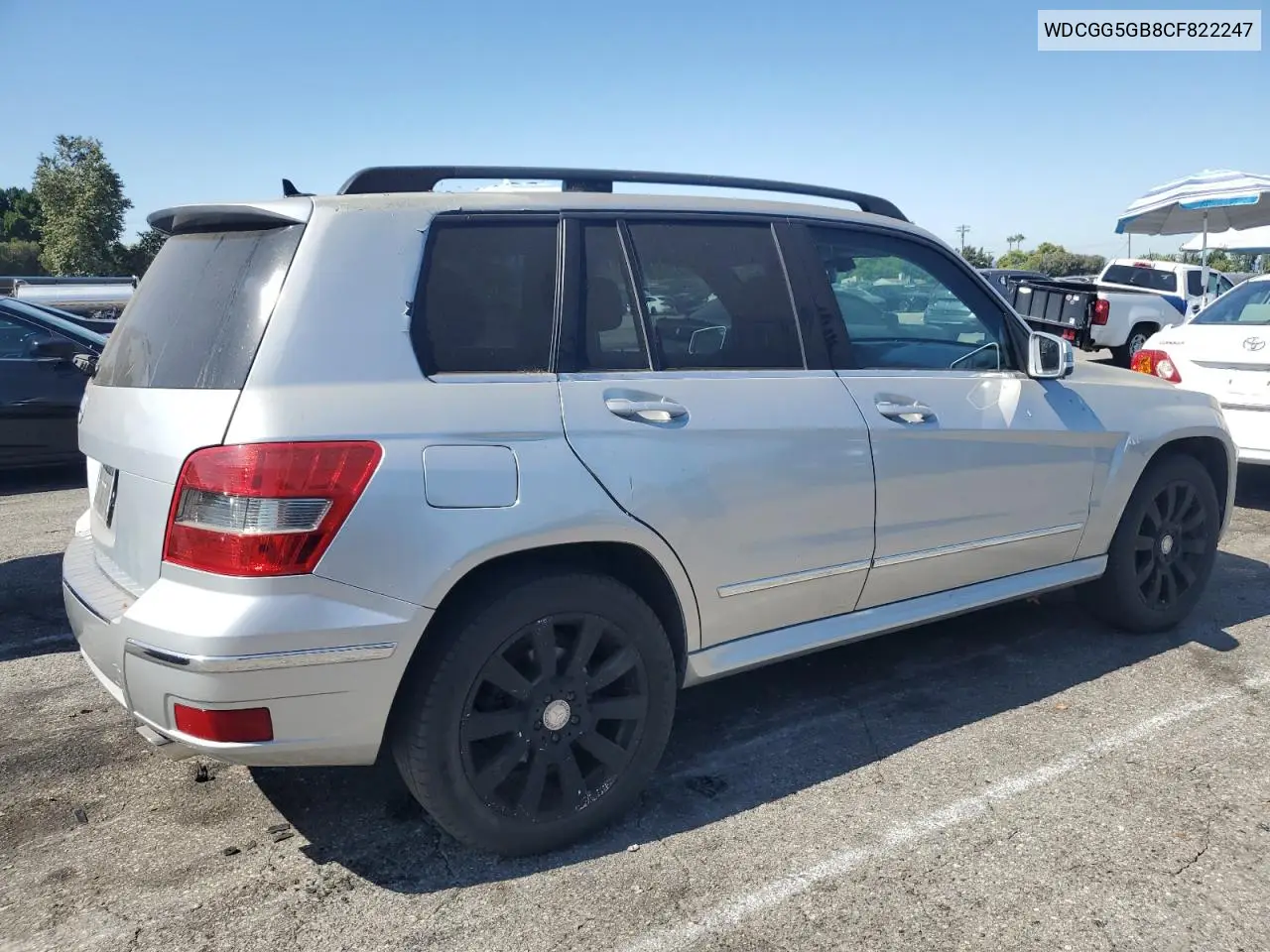 2012 Mercedes-Benz Glk 350 VIN: WDCGG5GB8CF822247 Lot: 62584255