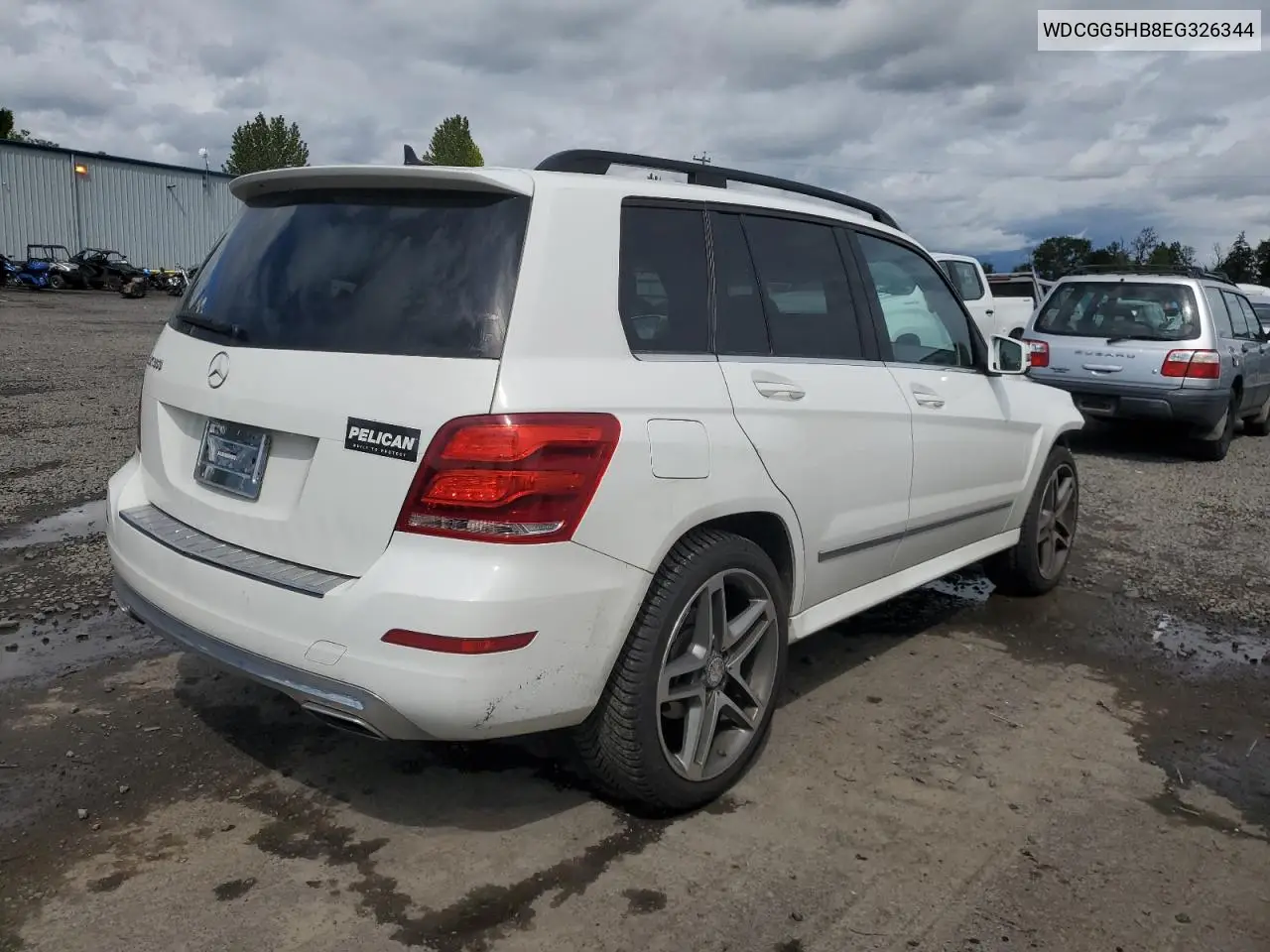 2014 Mercedes-Benz Glk 350 VIN: WDCGG5HB8EG326344 Lot: 56713965