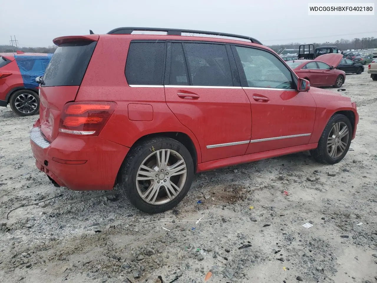 2015 Mercedes-Benz Glk 350 VIN: WDCGG5HBXFG402180 Lot: 45810905