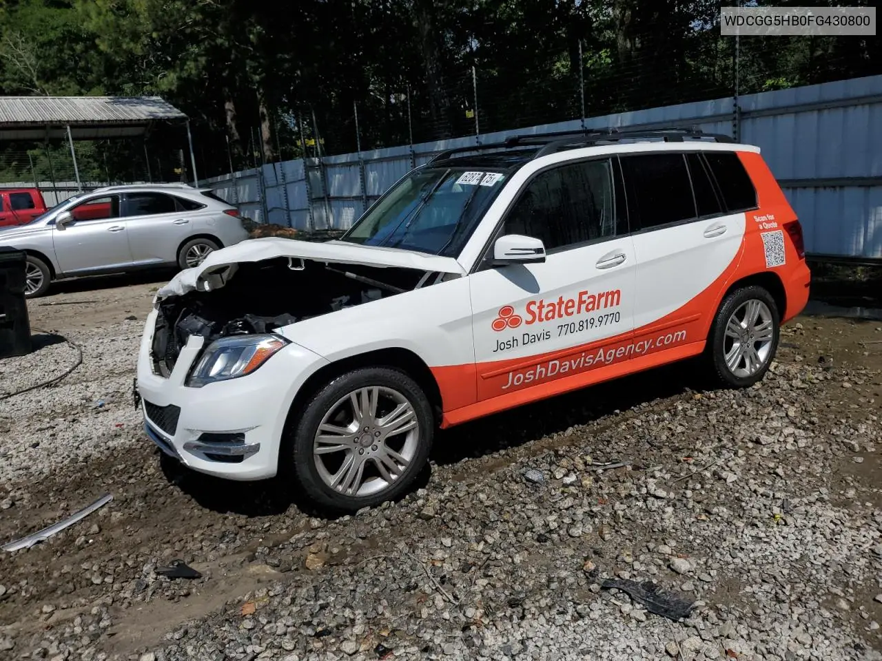 2015 Mercedes-Benz Glk 350 VIN: WDCGG5HB0FG430800 Lot: 62874475