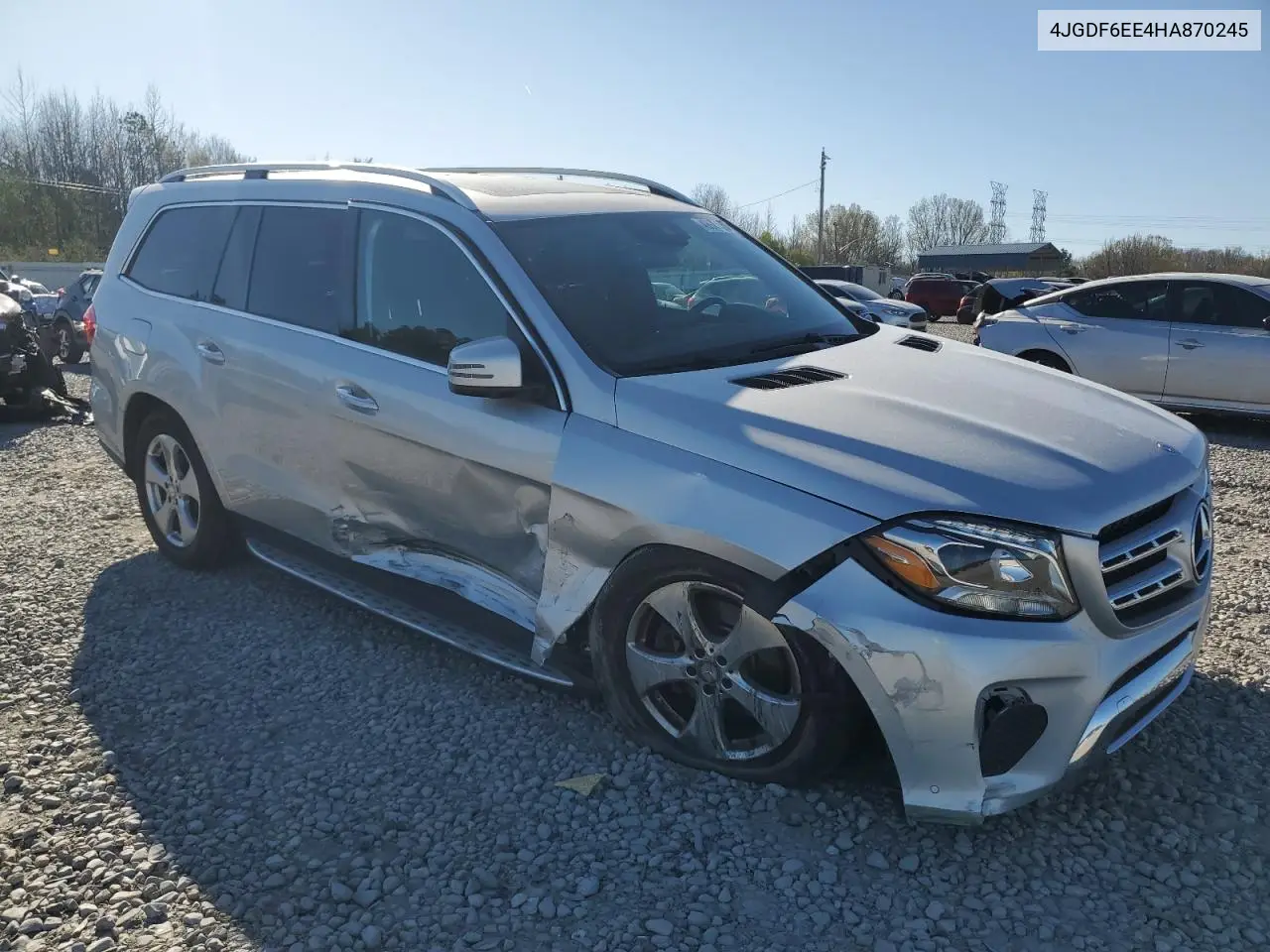 2017 Mercedes-Benz Gls 450 4Matic VIN: 4JGDF6EE4HA870245 Lot: 49975565