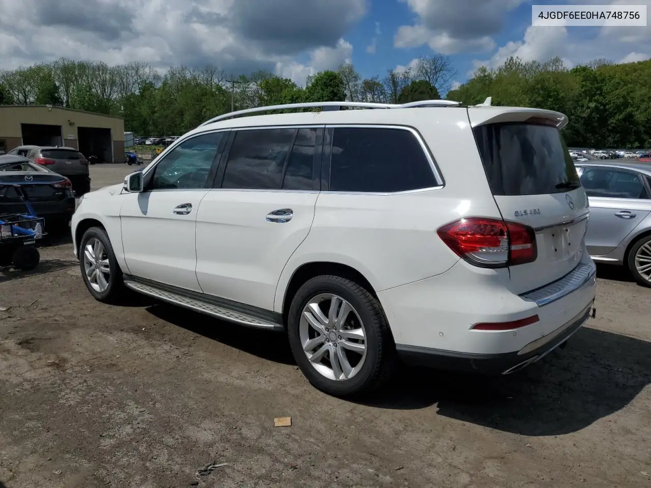 2017 Mercedes-Benz Gls 450 4Matic VIN: 4JGDF6EE0HA748756 Lot: 55153275
