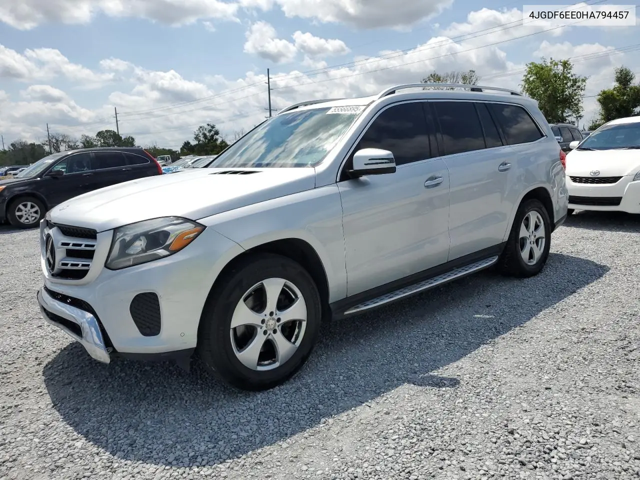 2017 Mercedes-Benz Gls 450 4Matic VIN: 4JGDF6EE0HA794457 Lot: 55566895