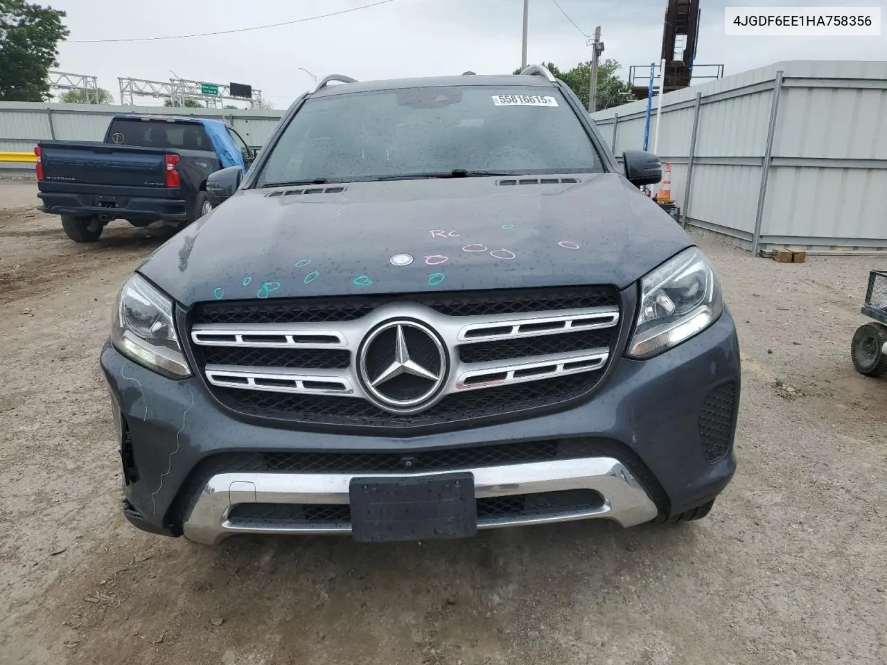 2017 Mercedes-Benz Gls 450 4Matic VIN: 4JGDF6EE1HA758356 Lot: 55816615