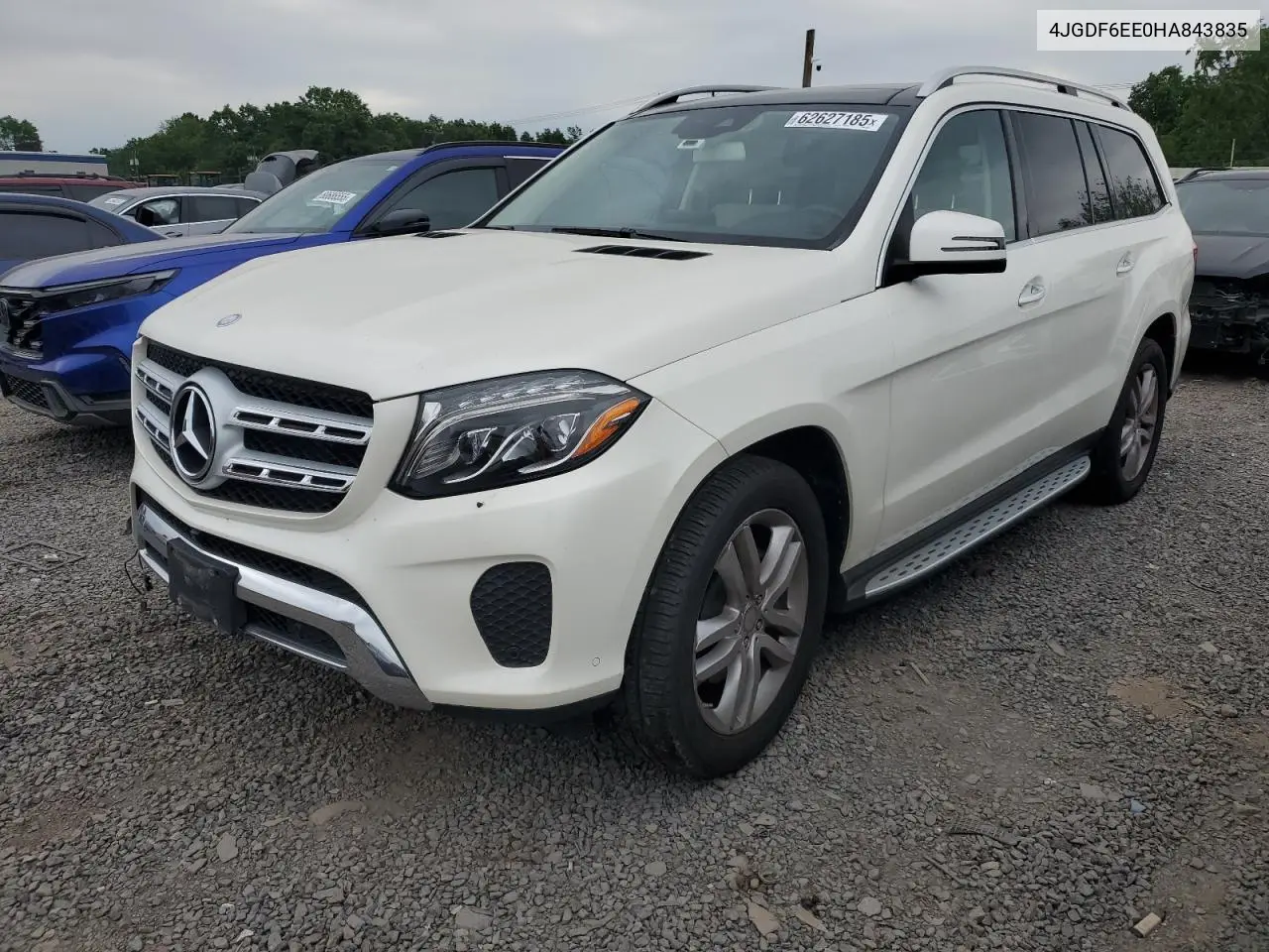 2017 Mercedes-Benz Gls 450 4Matic VIN: 4JGDF6EE0HA843835 Lot: 62627185