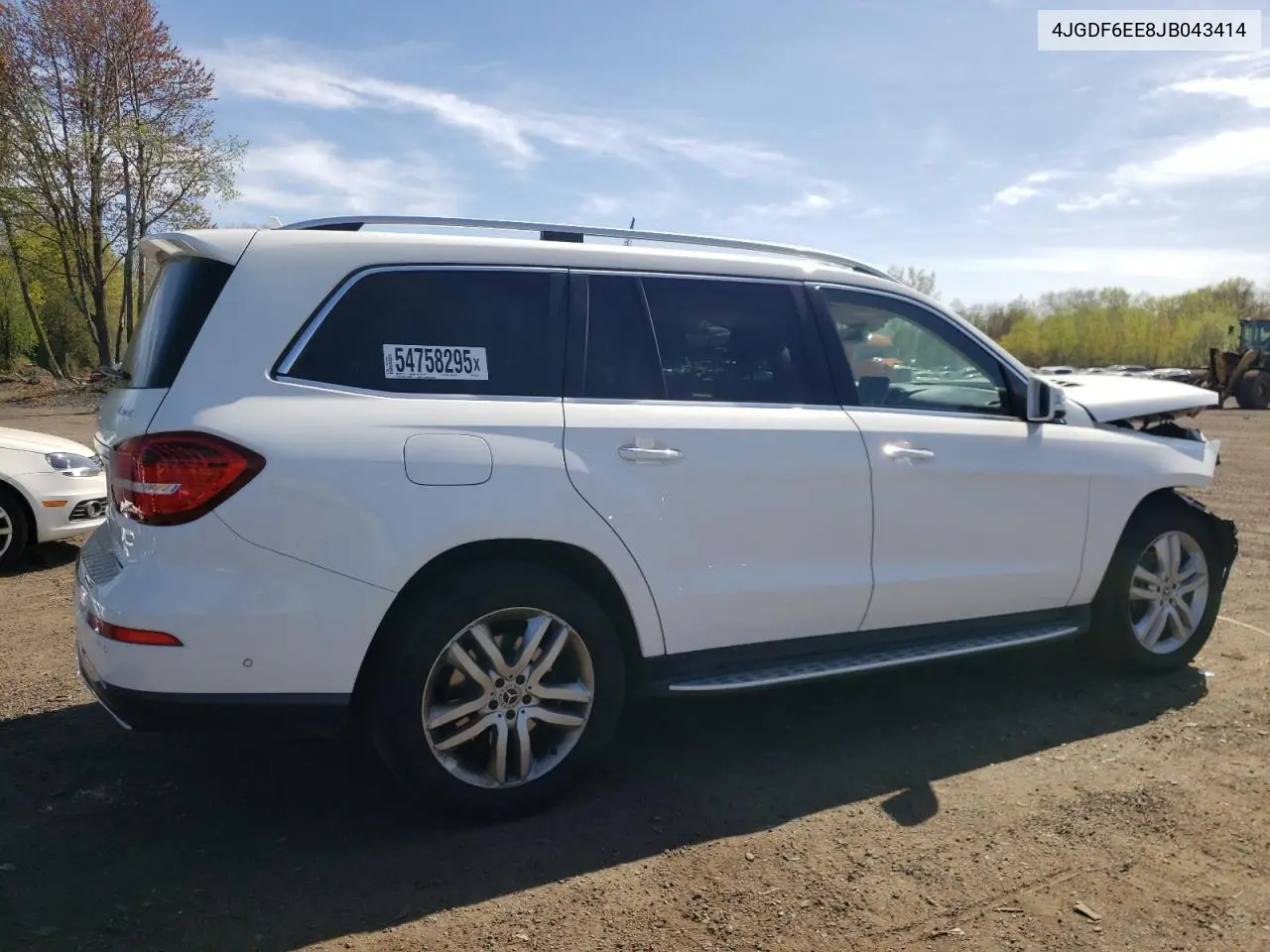 2018 Mercedes-Benz Gls 450 4Matic VIN: 4JGDF6EE8JB043414 Lot: 54758295