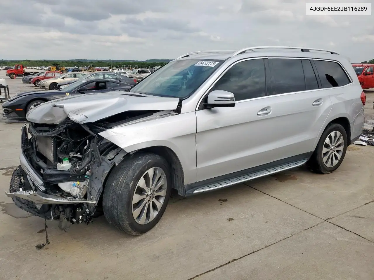 2018 Mercedes-Benz Gls 450 4Matic VIN: 4JGDF6EE2JB116289 Lot: 54772115