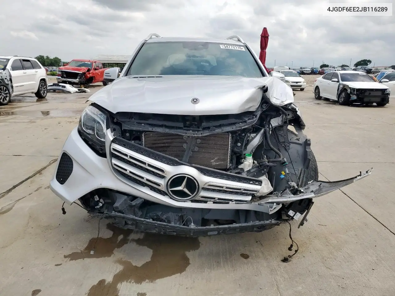 2018 Mercedes-Benz Gls 450 4Matic VIN: 4JGDF6EE2JB116289 Lot: 54772115