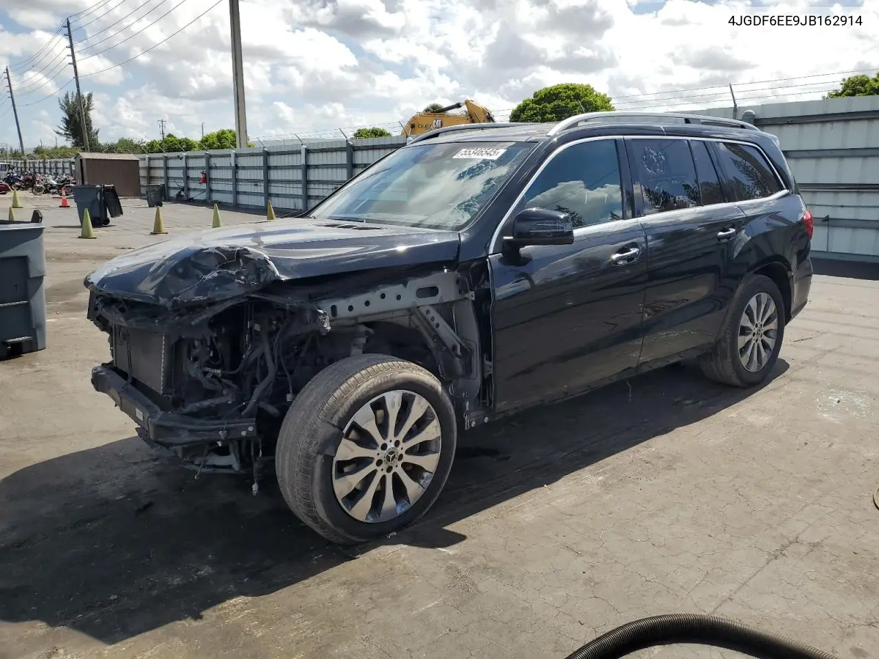 2018 Mercedes-Benz Gls 450 4Matic VIN: 4JGDF6EE9JB162914 Lot: 55346545
