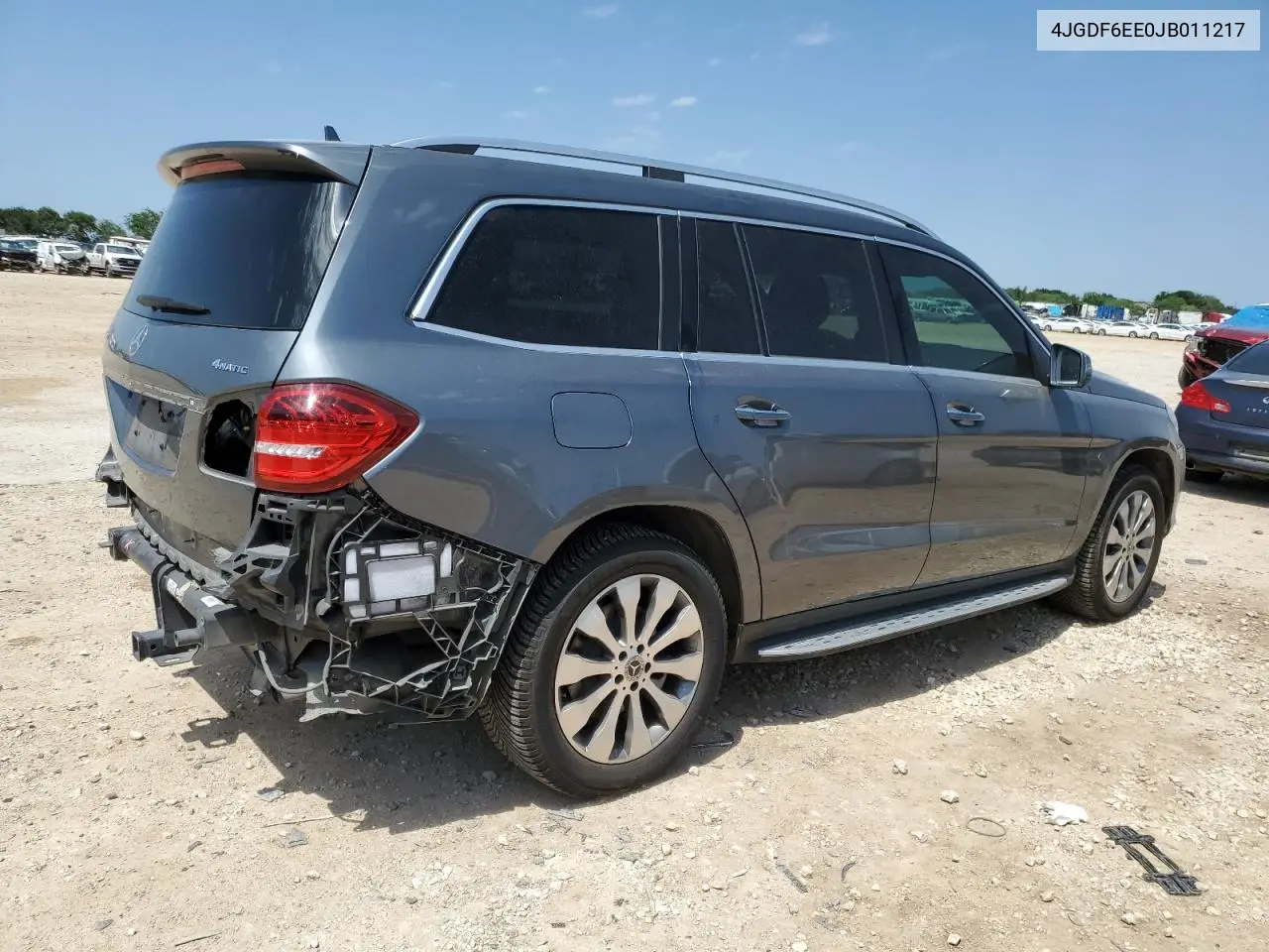2018 Mercedes-Benz Gls 450 4Matic VIN: 4JGDF6EE0JB011217 Lot: 55772345