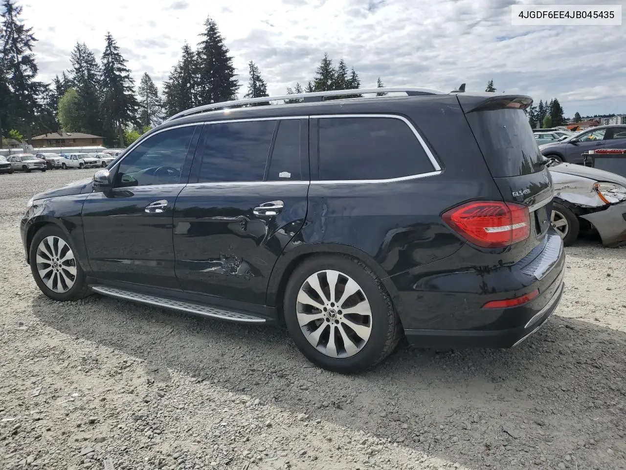 2018 Mercedes-Benz Gls 450 4Matic VIN: 4JGDF6EE4JB045435 Lot: 56171105