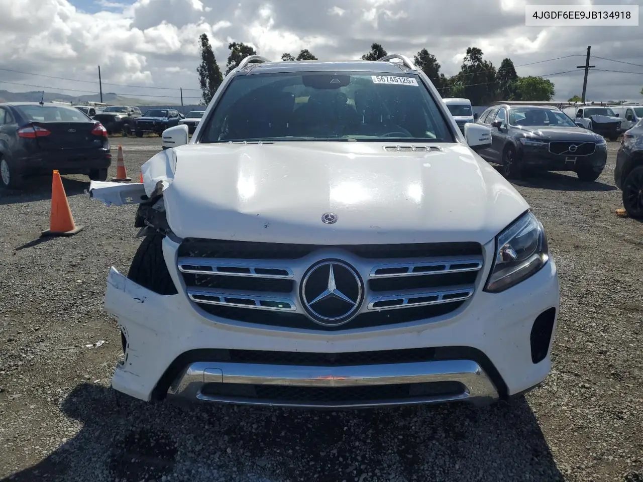 2018 Mercedes-Benz Gls 450 4Matic VIN: 4JGDF6EE9JB134918 Lot: 56745125