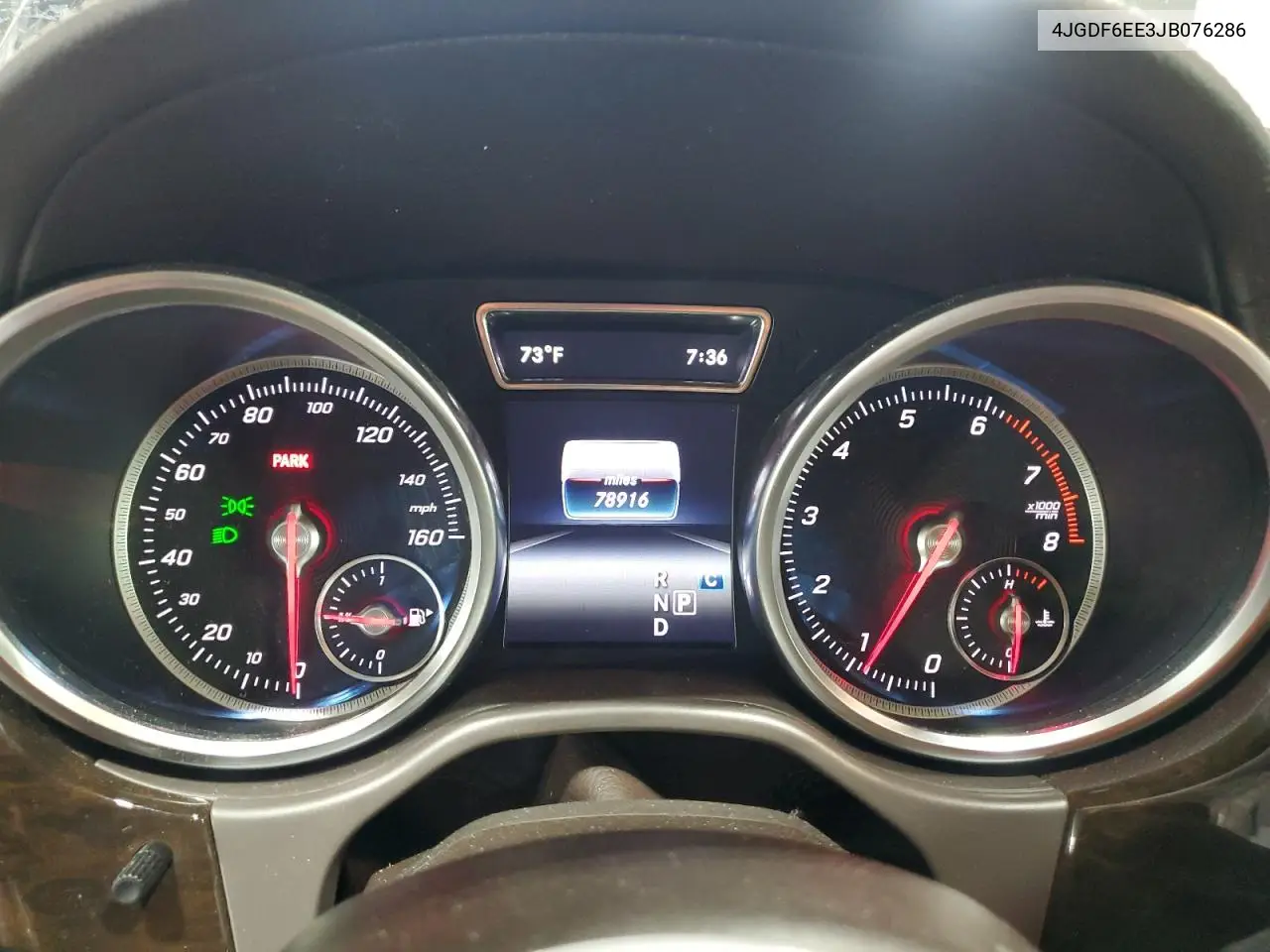 2018 Mercedes-Benz Gls 450 4Matic VIN: 4JGDF6EE3JB076286 Lot: 60173115