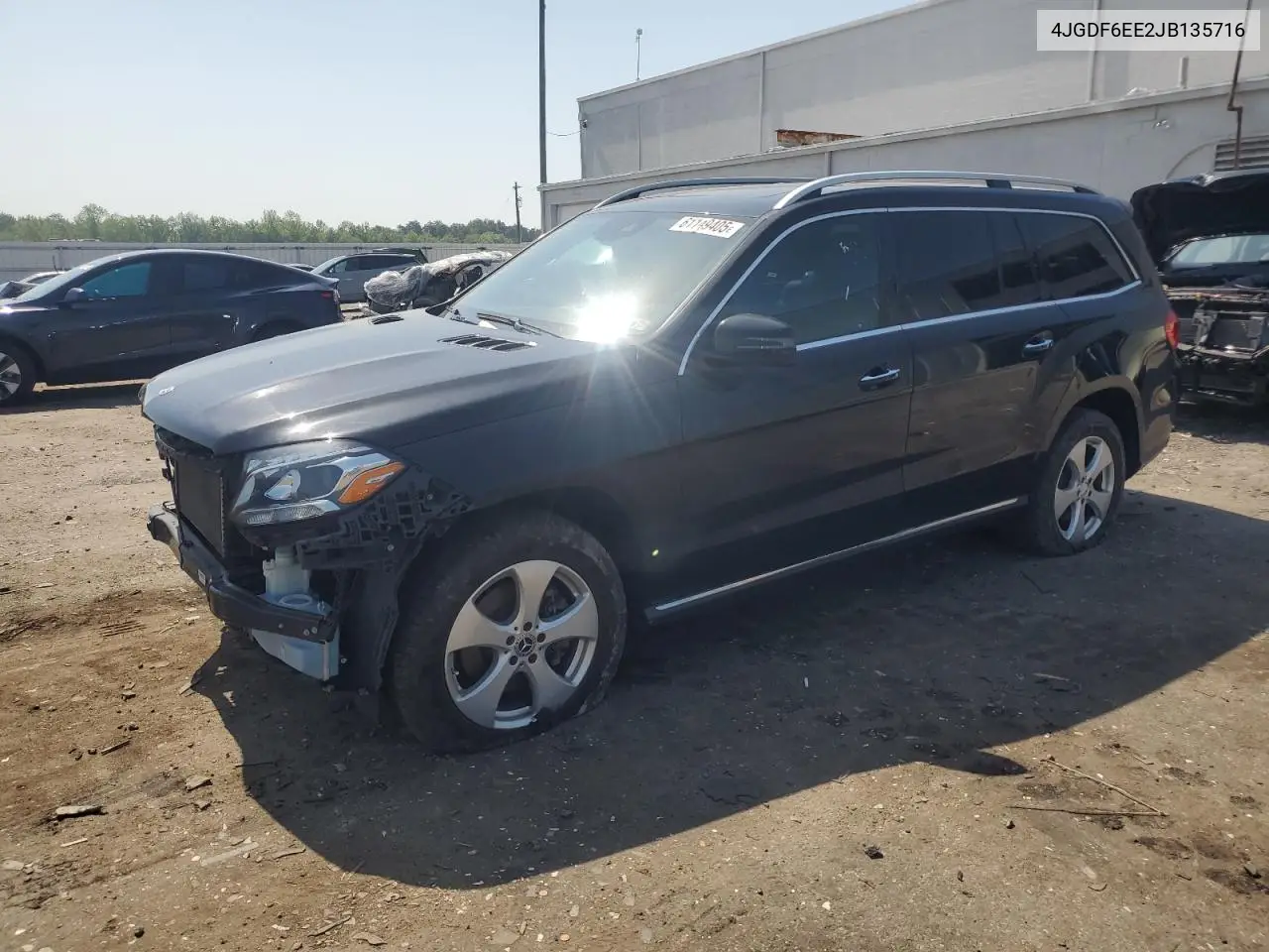 2018 Mercedes-Benz Gls 450 4Matic VIN: 4JGDF6EE2JB135716 Lot: 61149405