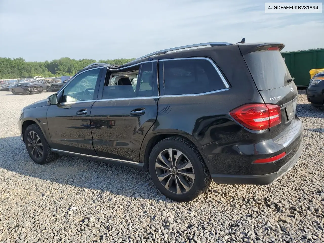 2019 Mercedes-Benz Gls 450 4Matic VIN: 4JGDF6EE0KB231894 Lot: 62178835