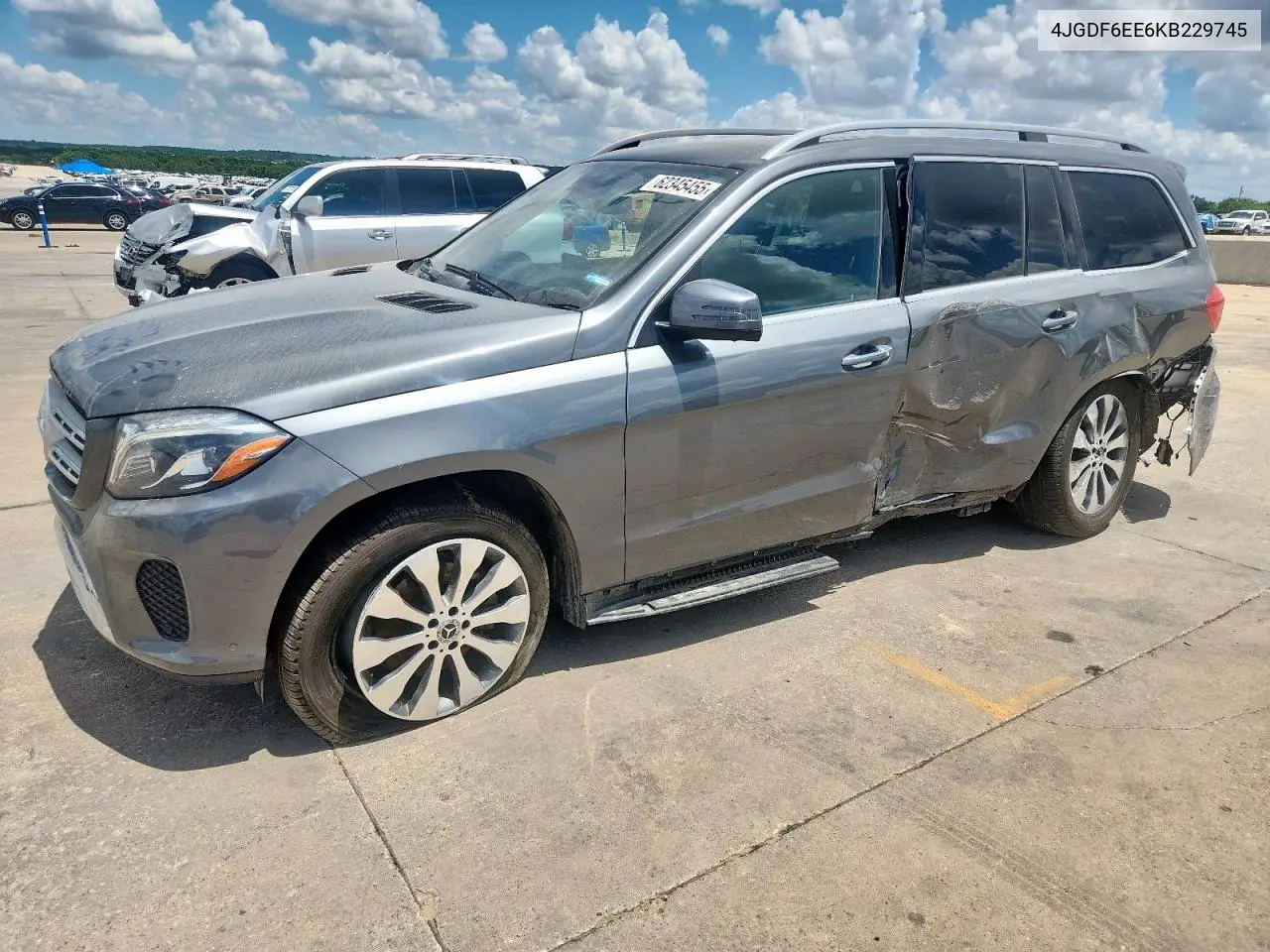 2019 Mercedes-Benz Gls 450 4Matic VIN: 4JGDF6EE6KB229745 Lot: 62345455