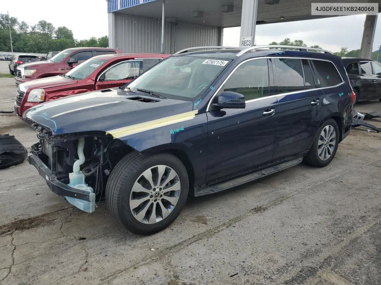 2019 Mercedes-Benz Gls 450 4Matic VIN: 4JGDF6EE1KB240068 Lot: 62507175