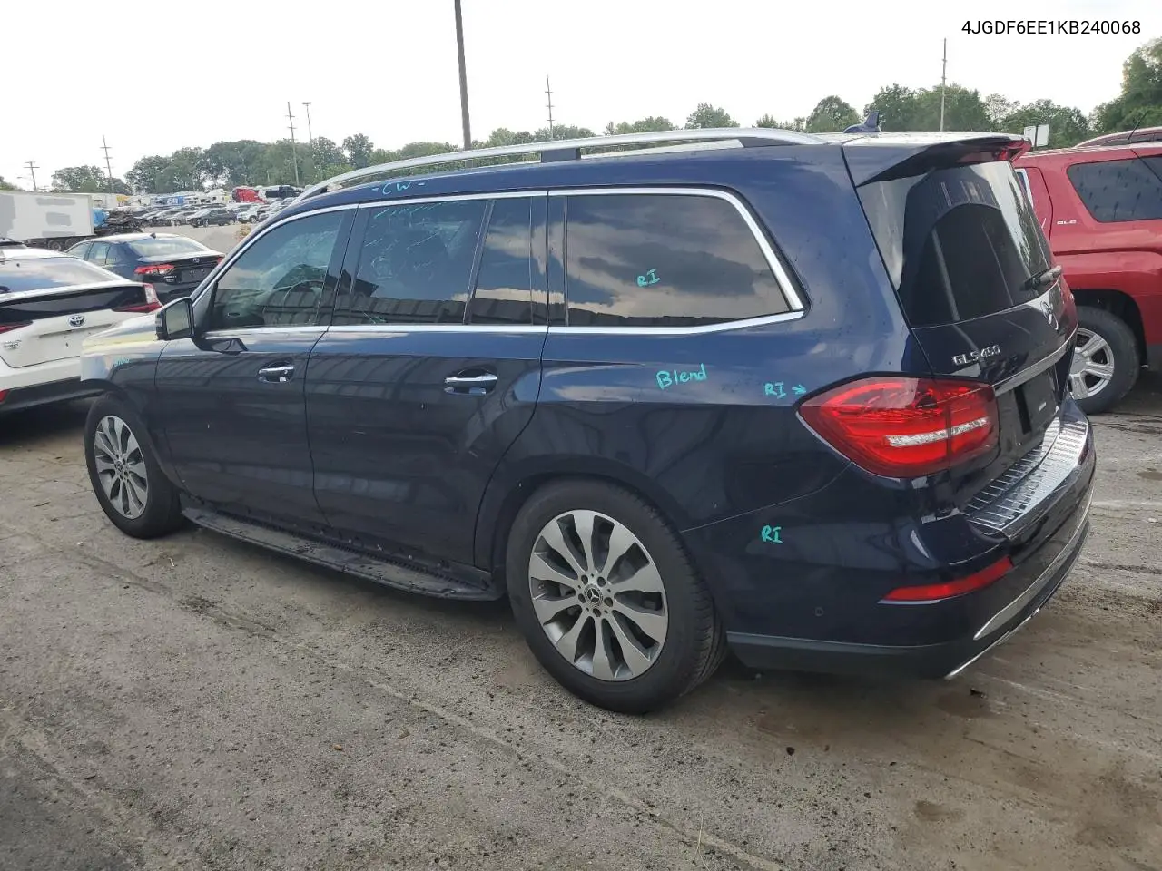 2019 Mercedes-Benz Gls 450 4Matic VIN: 4JGDF6EE1KB240068 Lot: 62507175