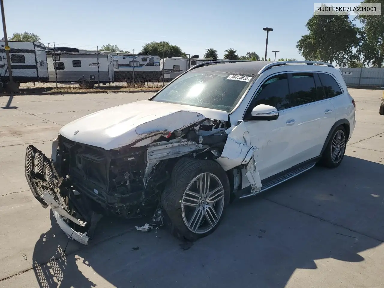 2020 Mercedes-Benz Gls 450 4Matic VIN: 4JGFF5KE7LA234001 Lot: 56356685