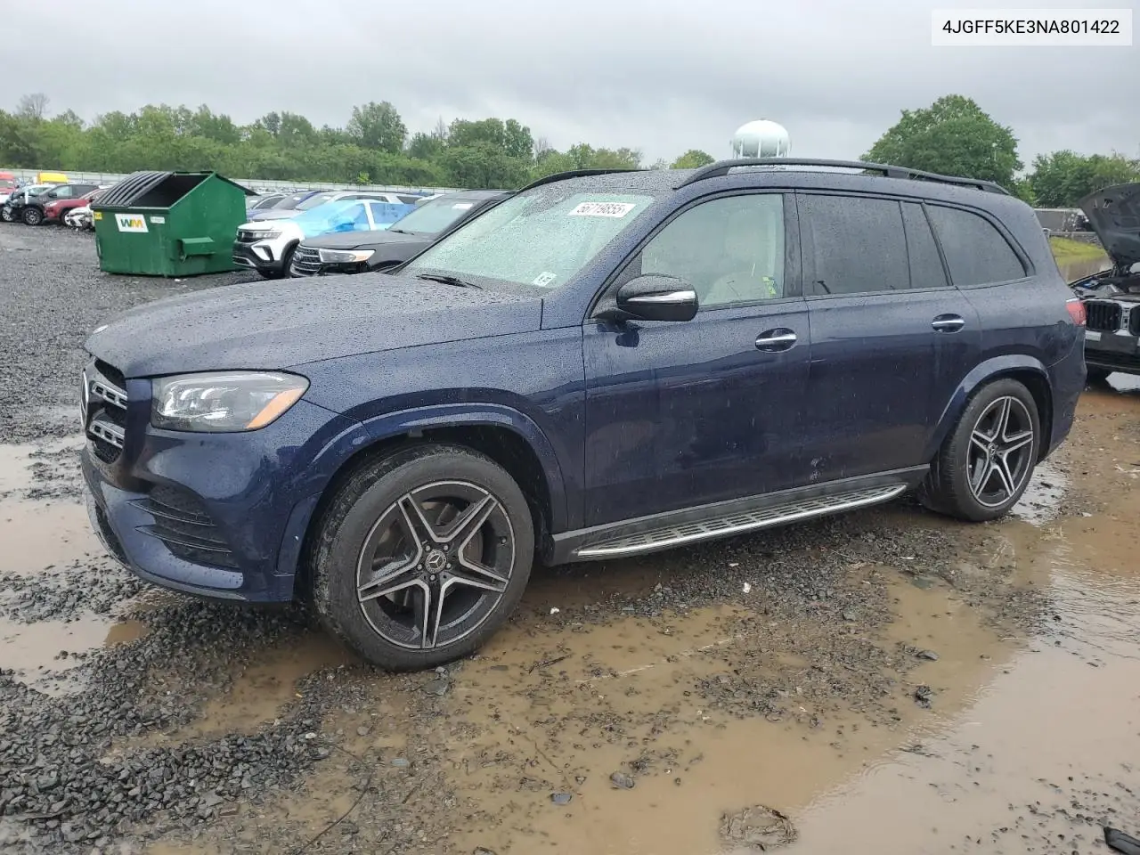 2022 Mercedes-Benz Gls 450 4Matic VIN: 4JGFF5KE3NA801422 Lot: 56719855