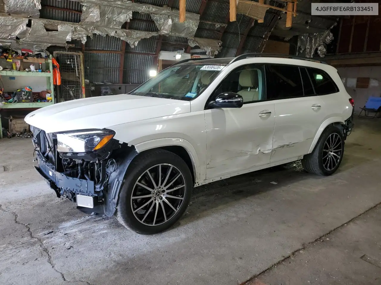 2024 Mercedes-Benz Gls 580 4Matic VIN: 4JGFF8FE6RB133451 Lot: 53698435