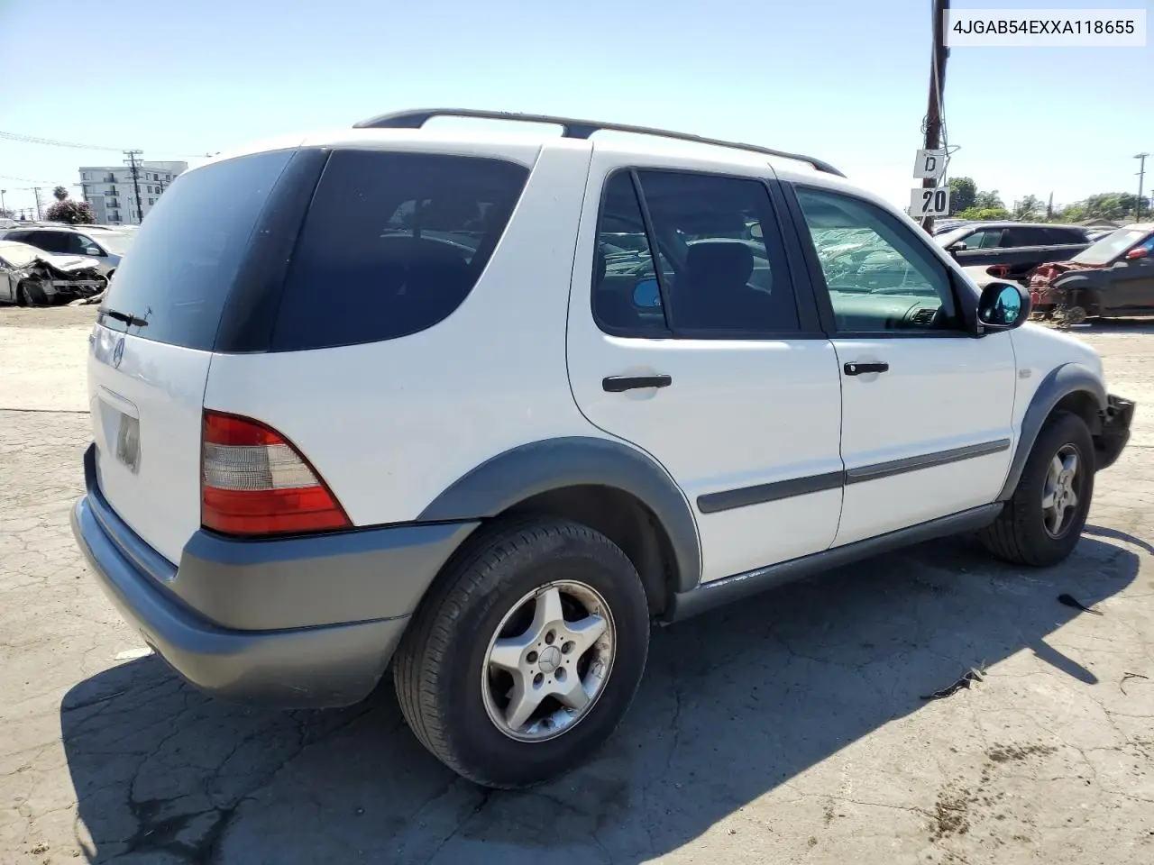 1999 Mercedes-Benz Ml 320 VIN: 4JGAB54EXXA118655 Lot: 63286835