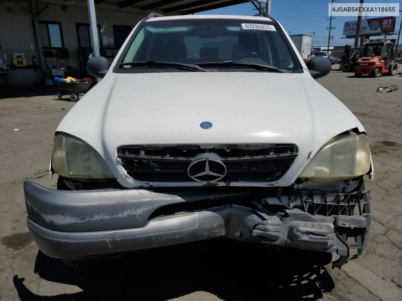 1999 Mercedes-Benz Ml 320 VIN: 4JGAB54EXXA118655 Lot: 63286835