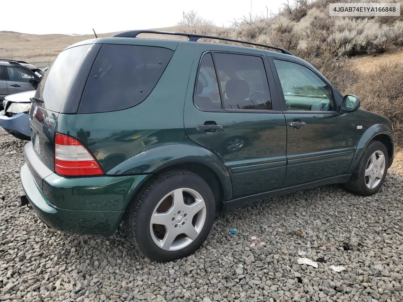 2000 Mercedes-Benz Ml 55 VIN: 4JGAB74E1YA166848 Lot: 47744615