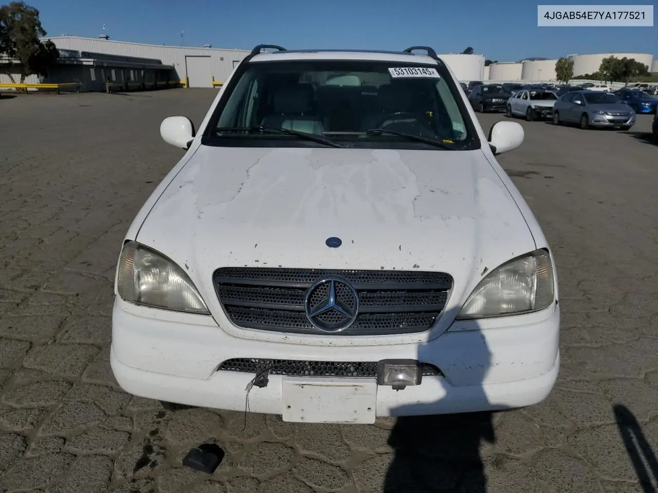 2000 Mercedes-Benz Ml 320 VIN: 4JGAB54E7YA177521 Lot: 53103145
