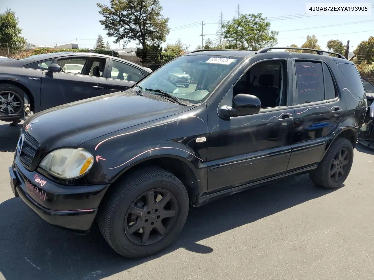 2000 Mercedes-Benz Ml 430 VIN: 4JGAB72EXYA193906 Lot: 62025125
