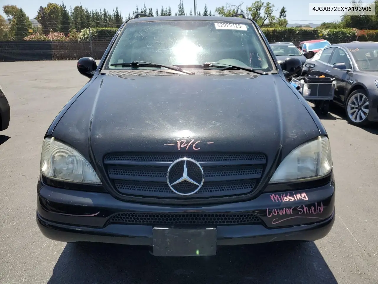 2000 Mercedes-Benz Ml 430 VIN: 4JGAB72EXYA193906 Lot: 62025125