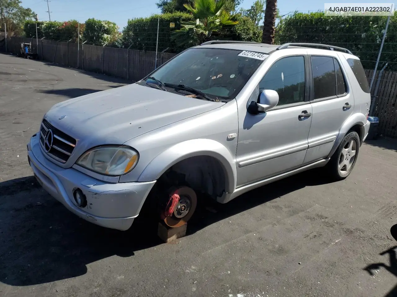 2001 Mercedes-Benz Ml 55 VIN: 4JGAB74E01A222302 Lot: 62216745