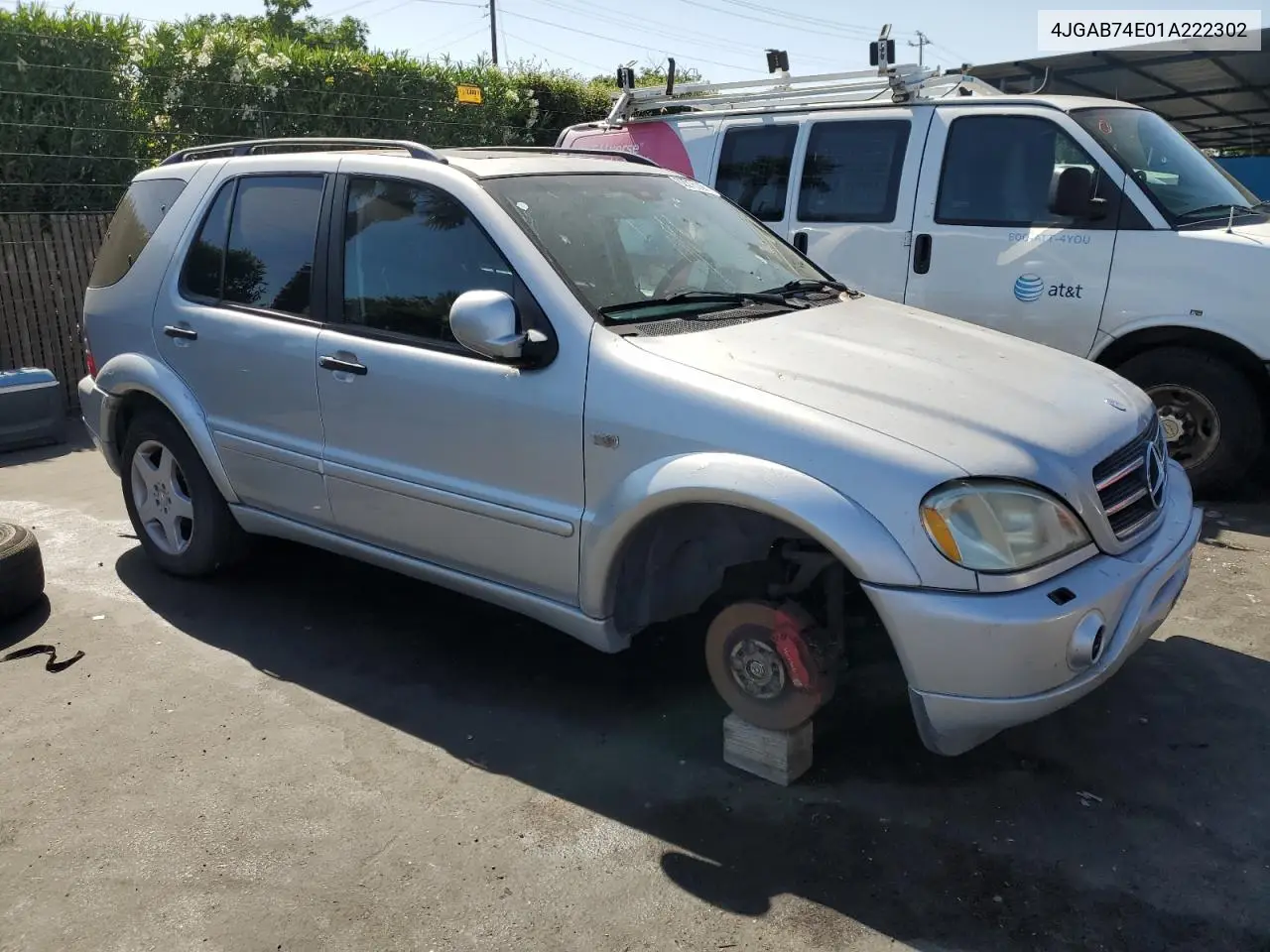 2001 Mercedes-Benz Ml 55 VIN: 4JGAB74E01A222302 Lot: 62216745