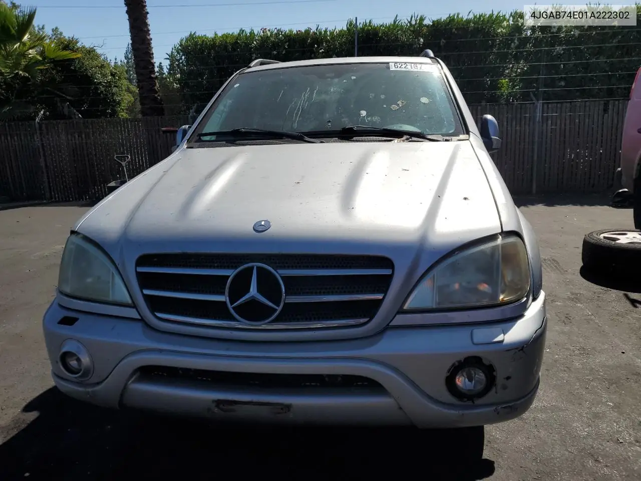 2001 Mercedes-Benz Ml 55 VIN: 4JGAB74E01A222302 Lot: 62216745