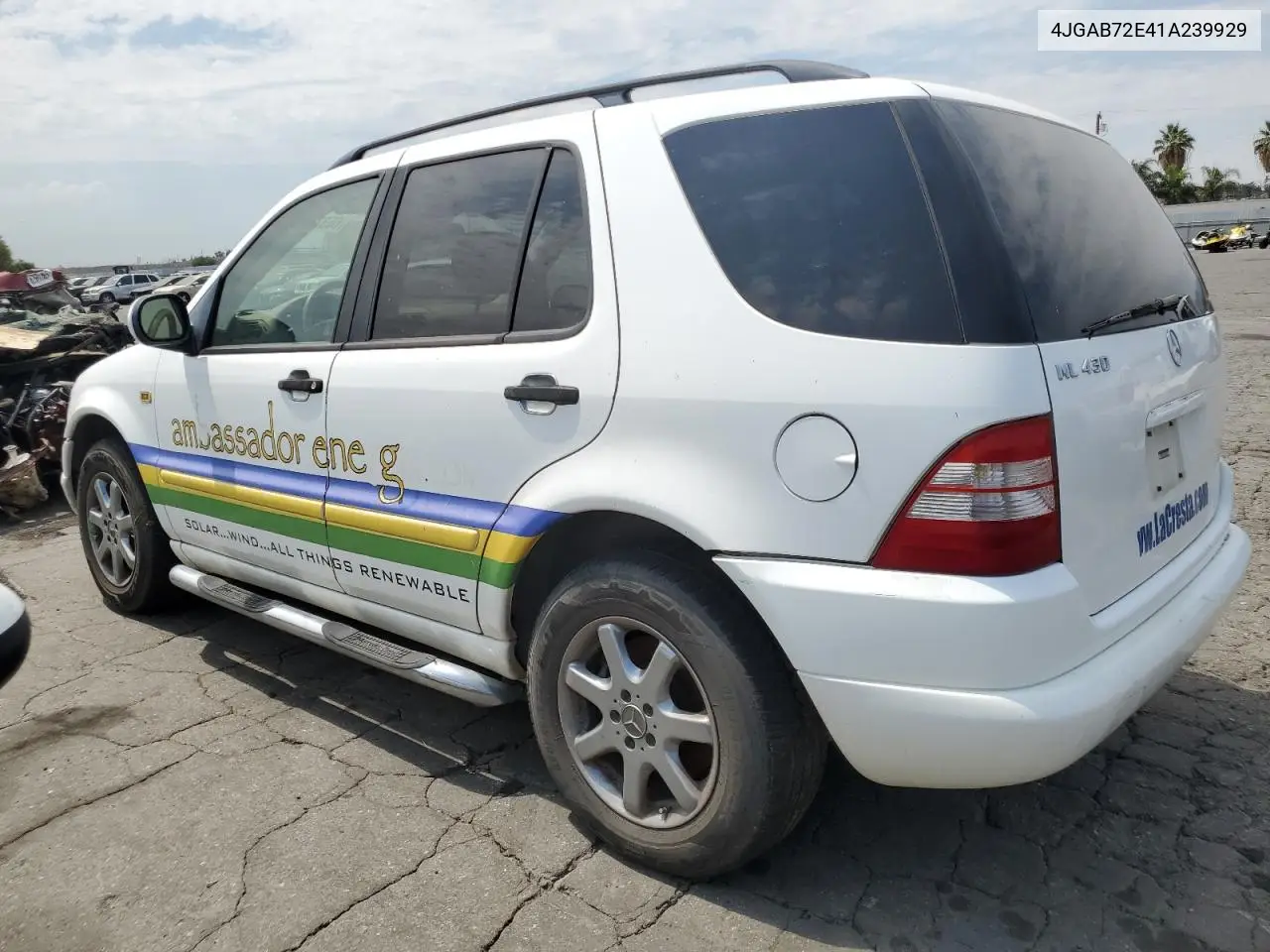 2001 Mercedes-Benz Ml 430 VIN: 4JGAB72E41A239929 Lot: 65378465