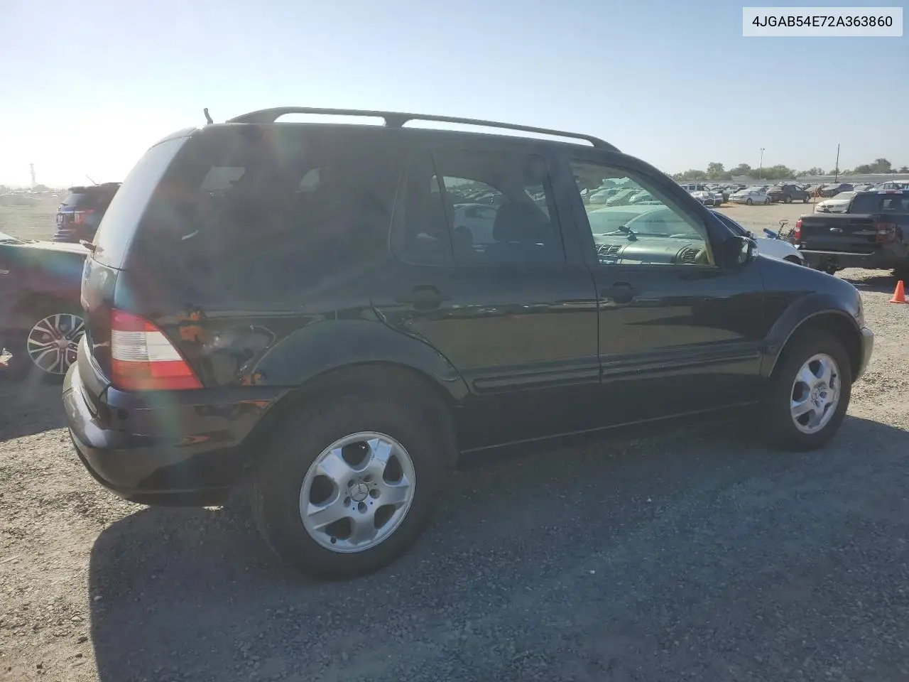 2002 Mercedes-Benz Ml 320 VIN: 4JGAB54E72A363860 Lot: 58033055
