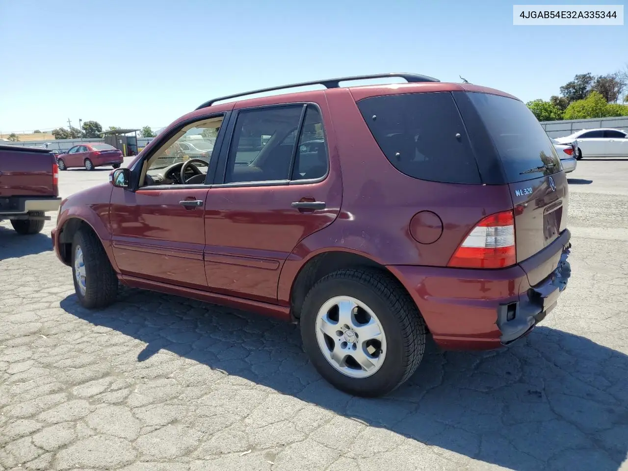 2002 Mercedes-Benz Ml 320 VIN: 4JGAB54E32A335344 Lot: 61199235