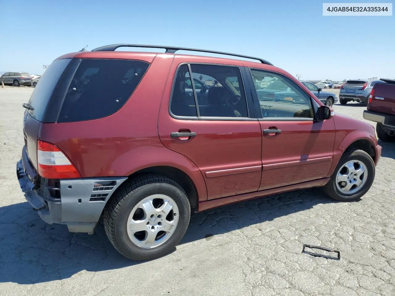2002 Mercedes-Benz Ml 320 VIN: 4JGAB54E32A335344 Lot: 61199235